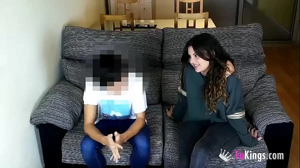 Lily wanted to bang her best friend. Look how far she can swallow his cock!