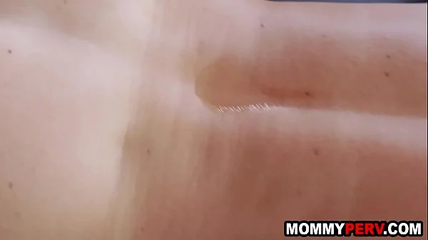 stepson massages and fucks his blonde milf stepmom