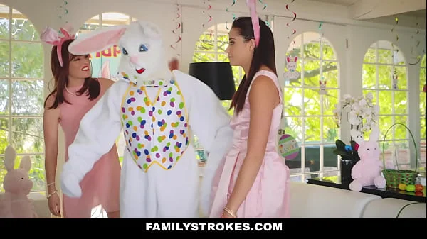 StepUncle dressed as Bunny fucks StepNiece