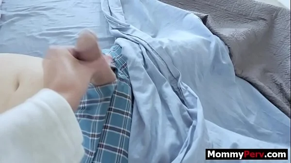 Bimbo milf step mom sucks & fucks stepson's cock