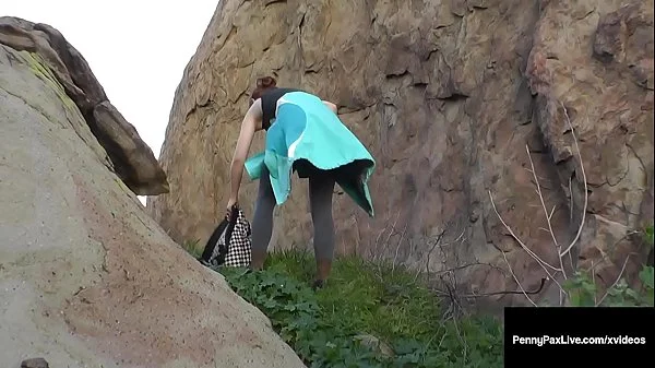 Redhead Traveler Penny Pax Pounded By Big Cock Outdoors!