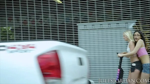 Jules Jordan - Teen Sluts Natalia Queen & Harmony Wonder Get Taken Into Custody