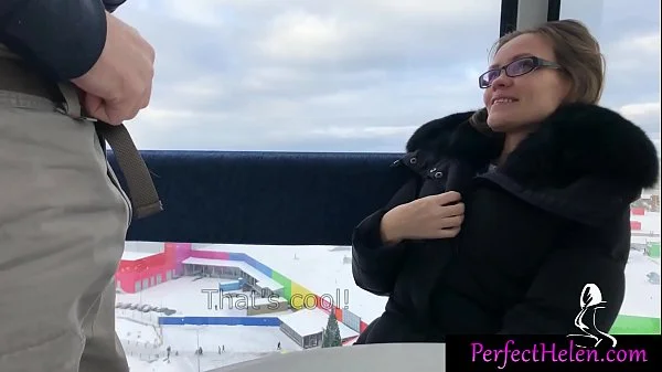 Hot Girl Public Blowjob Dick Stranger and Cum Swallow at the Resort