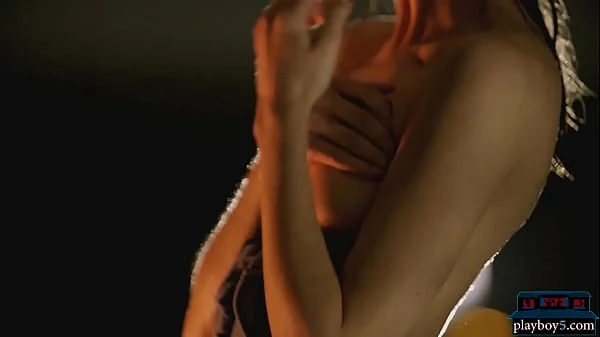 Petite teen hottie Vi Shy skinny dips in a pool late night