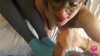 Foot-sock fetish with two girls