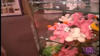 Wild Blonde Gets Naked & Masturbates In A Local Porn Store