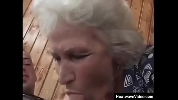 Grandson certainly enjoys his granny fucking