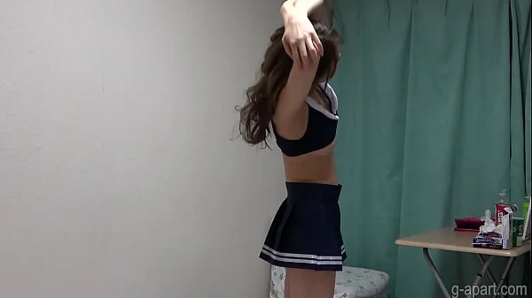 Japanese girl Hina Nanase Undressing Her Uniform