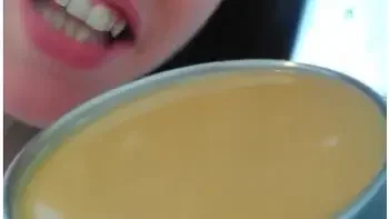 Nudist Crazy White Girl Only Fans Cam Slut Drinks Morning Coffee Lunatic