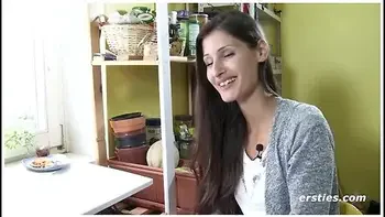 German Student 18+ Sensually Masturbates On Camera