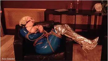 Sexy Latex Fetish Hot Blonde Milf Arya Grander In Bondage Escape Video Free Bdsm Clip
