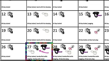 Locktober 2020 - The tasks that each proper chastity slave should perform that month of the year. You have to follow all the tasks consistently. You must not skip any task. Any task you miss for whatever reason, means your dick stays locked an extra day.