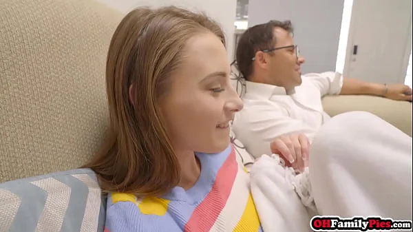 Naughty teen stepsister loves moaning on big cock