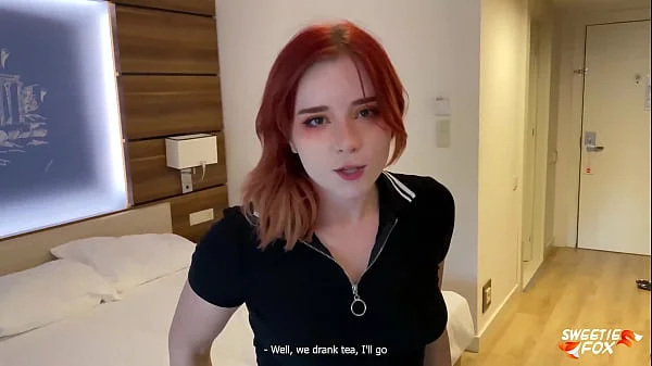 Redhead Hard Fucking and Deep Blowjob - Cum in Mouth