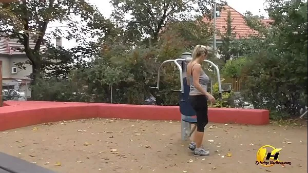 Jump and Running naked in Public Park by Katerina-Hartlova