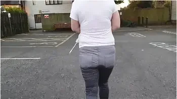 Alice - Very Public Wetting Outside Closed Public Toilets! Pee Accident!