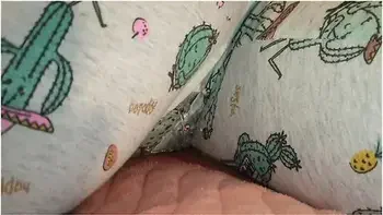 Cute Lazy Girl Wets Her Pyjamas Watching Tv Lying On Her Tummy!