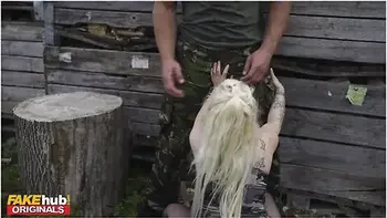 Petite Princess Eve And Lola Marie In Fake Painballers Foursome With John Midget Babe And Ebony