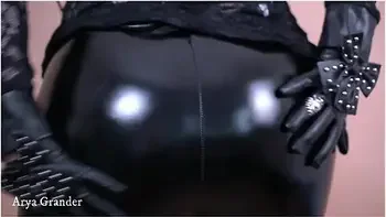 Hot Black Latex Pvc Leather Leggings