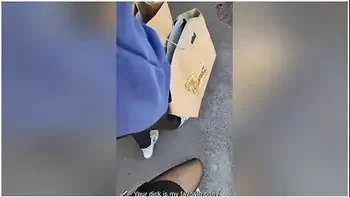 Young Neighbor Helps His Neighbor Carry Her Groceries, She Rewards Him With Her Ass