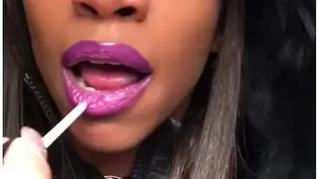 Sugar Baby - Asmr - Sucking Licking Moaning - Leather Jacket - Ebonylovers