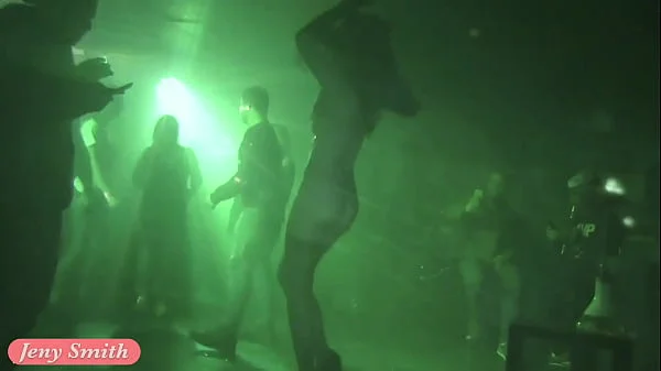Crazy Halloween bottomless. Upskirt and real hidden cam in night club by Jeny Smith
