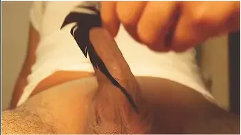 Teasing My Stepsons Sensitive Cock With A Feather (lubricates A Lot)