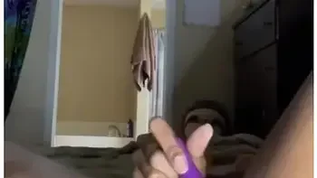 Ebony Babe Oils Up And Plugs Her Butt