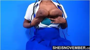 4k 60fps All Black Gigantic Nipples, Areolas, & Titties With Panties Exposed