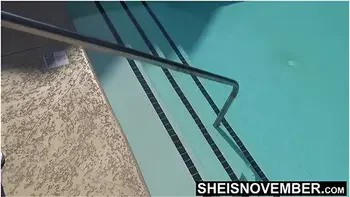 Getting Naked After Hanging Out In The Swimming Pool, Ebony Babe Msnovember