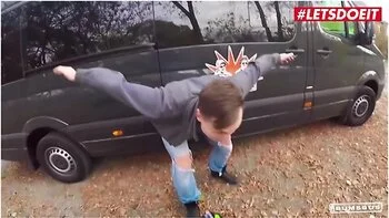 Lady Paris Busty Mature German Brunette Naughty Fuck In The Backseat