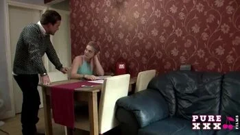 Busty Carly Rae Gives Deep Blowjob to Luke Hotrod's Big Cock