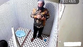 Indonesian Hijab Teacher Fucks Student in Public Toilet - Clarelia Jamsen Blowjob Viral