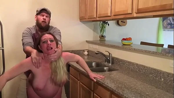 Rough Anal Surprise for Pregnant Milf in Kitchen Step Mother and Son Taboo Fuck - BunnieAndTheDude