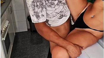 My Personal Trainer Fucks Me In The Kitchen Leaving My Pussy Full Of Milk Part 1