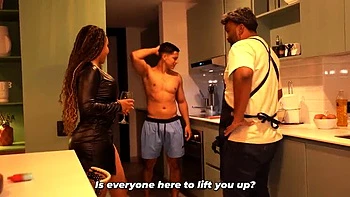 Stepmom Fucks Muscular Stepson Behind Husband's Back - Big Tits Latina MILF AngelCruz Riding Dick