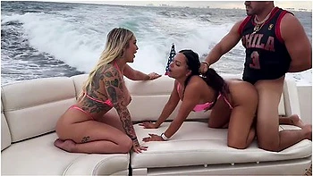 Kali Roses And Brandyslicious Get Fucked On A Yacht - Big Asses - Big Tits- Teddy Tarantino