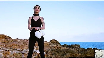 Boxer Tied Up And Spanked Before Rimming Her Dom Along The Balearic Sea - Real Domination