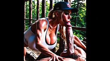 AI Nature Babe Brittany Gets Deep Throat Monster Cock In Outdoor Fantasy - Part 1