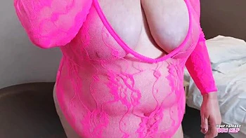 Homemade BBW Wife Shows Off Big Natural Tits & Ass in Lingerie