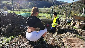 Fucked Hard On The Washing Machine By The Pig Of The Construction Site