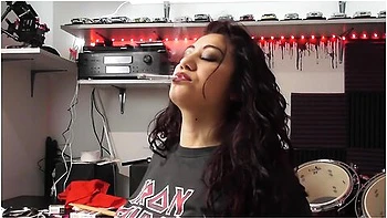 After Playing The Drums I Relax With A Cigarette (visual 2)