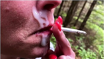 Blow Job And Smoking Two Cigarettes And Cum Shoot In My Mouth Long Com Playing