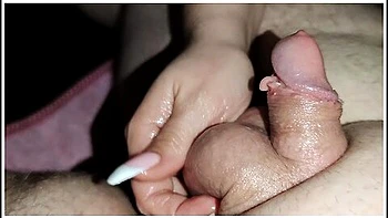 I Torment Him With My Long French Nails And Lots Of Oil