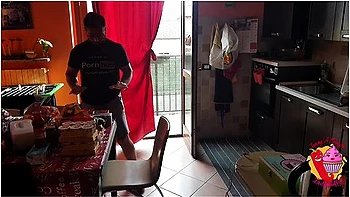 Lady Muffin And Tommy A Canaglia In After Shopping, He Puts Her On Sheep