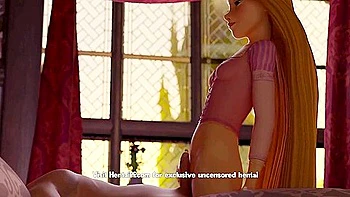 Car Toon - Long-haired Beauty Takes Control: Rapunzels Sensual Cowgirl & Deep Throat Fantasy