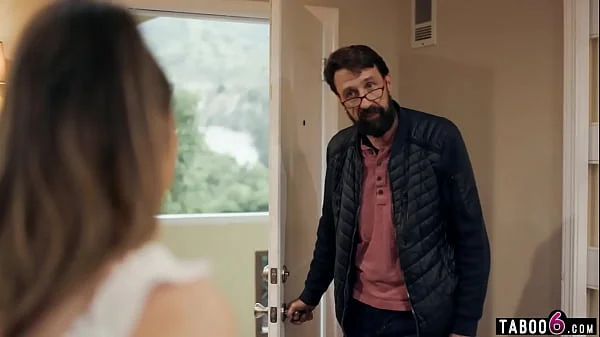 Teen tourist Athena Faris in an Airbnb in Germany with a much older guy