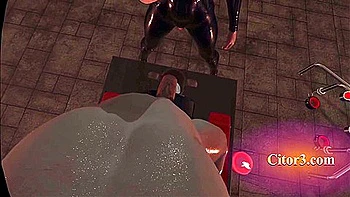 3d Vr Game Recording Sfm Latex Big Tits Mistress Milks Slave On Sybian With Lots Of Precum With Pov With Vr Porn