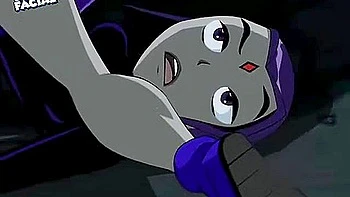 Lesbian Anime: Girlfriends Starfire And Raven Fuck With Strapon