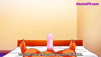 In the room, I put a condom on him, straddle him, put it on and move my hips.